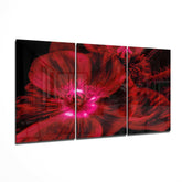 Red Flower Glass Wall Art.
